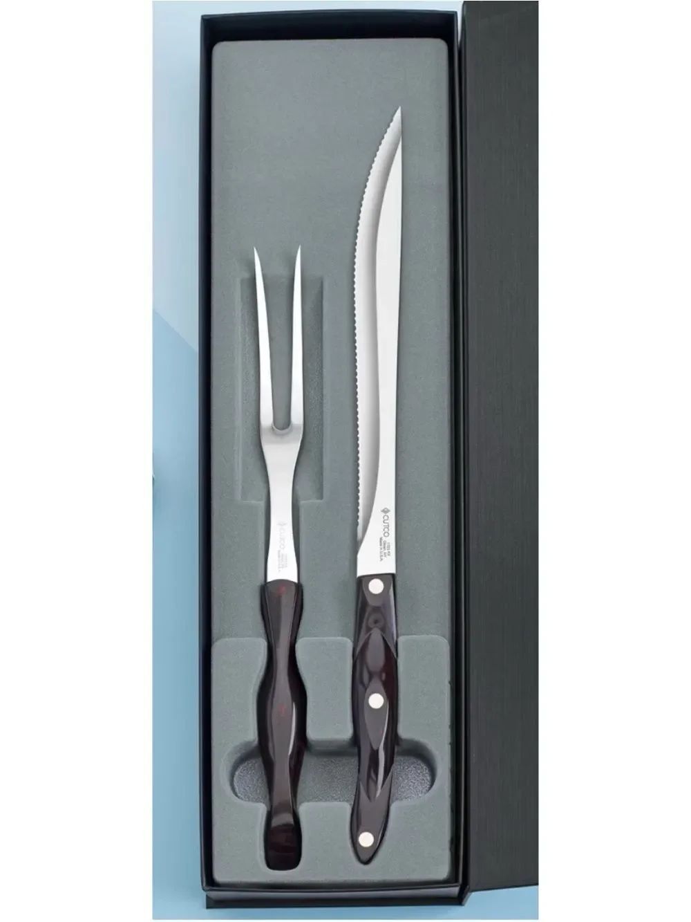 Néw in Box Cutco Carving Set Classic  Brown ~Two-Piece~Made in USA~ 9”
